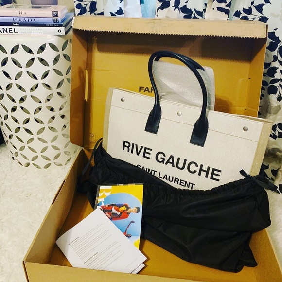 Rive gauche YSL tote 👜 bag wore once due of Covid can’t go somewhere else .. - Picture 1 of 5
